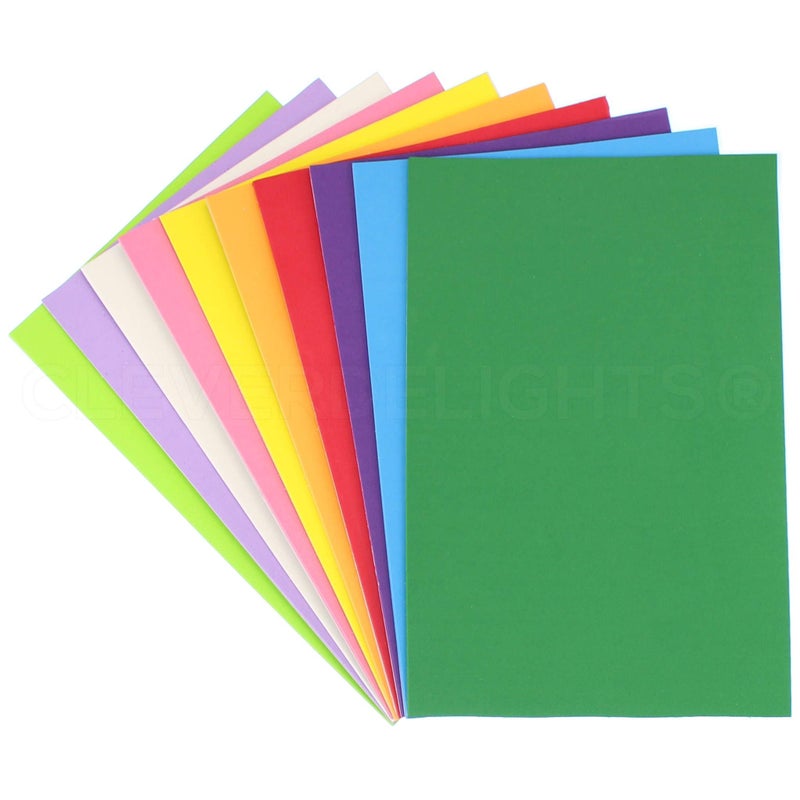 CleverDelights 10 Pack - CleverDelights 8" x 12" Foam Sheets - Assorted Colors - Large Self Adhesive Craft Sheets - 8x12 Inch - Image 1